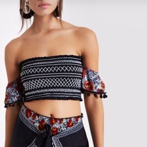 River Island Bardot Mesh Bikini